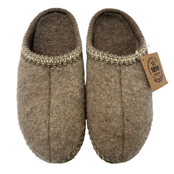 Haflinger AS Natural Wool Felt Clog Slippers Slide On Size 44 SU Men 11 - Picture 1 of 7
